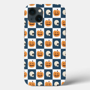Skulls and Pumpkins Checks iPhone 13 Case