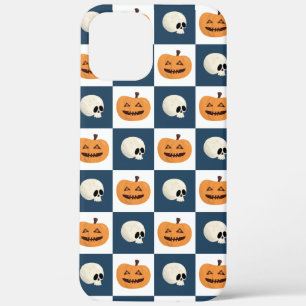 Skulls and Pumpkins Checks iPhone 12 Pro Max Case