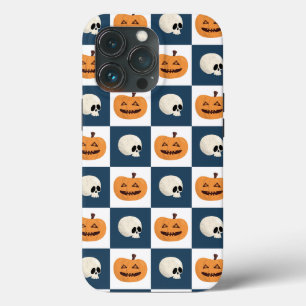 Skulls and Pumpkins Checks iPhone 13 Pro Case