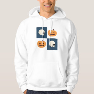 Skulls and Pumpkins Checks Hoodie