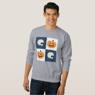 Skulls and Pumpkins Checks Sweatshirt