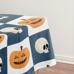Skulls and Pumpkins Tablecloth