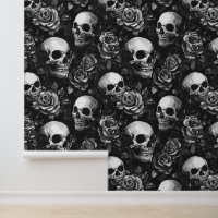 Skulls And Roses Black Halloween
