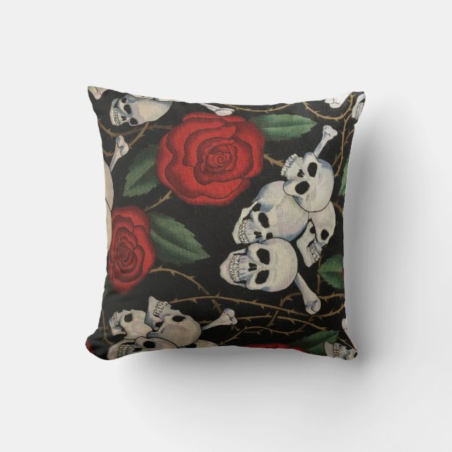 Skulls and Roses Cushion (Front)
