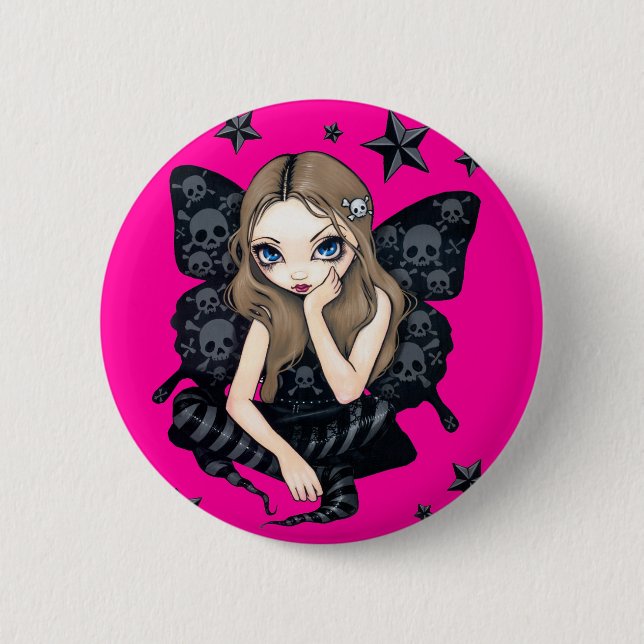 "Skulls and Stars" Button (Front)