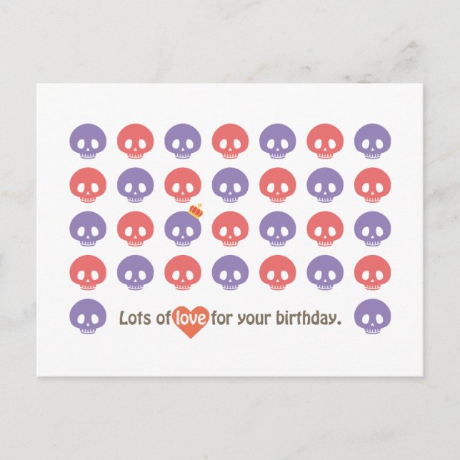 SKULL'S BIRTHDAY POSTCARD (Front)
