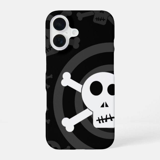 =[ Skulls & Crossbones ]=  iPhone 16 Case (Back)
