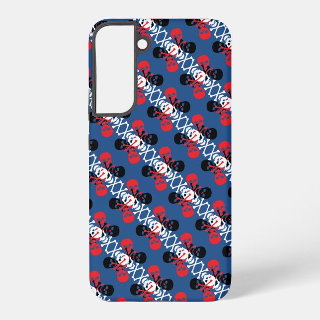 Skulls & Crossbones Patter Samsung Galaxy S22+ Case (Back)