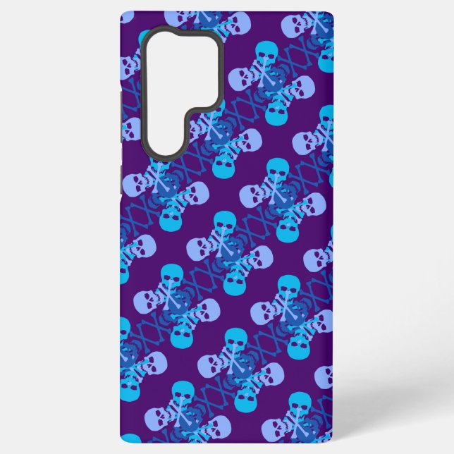 Skulls & Crossbones Pattern Samsung Galaxy S22 Ultra Case (Back)