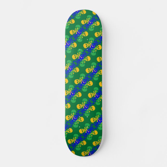 Skulls & Crossbones Pattern Skateboard (Front)