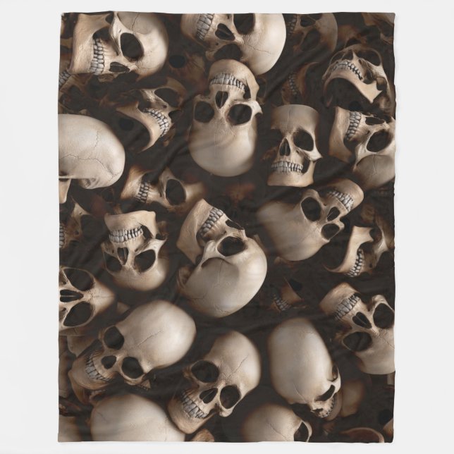 Skulls Fleece Blanket (Front)