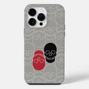 Skulls - Ghost Grey and Bone White iPhone 14 Pro Max Case
