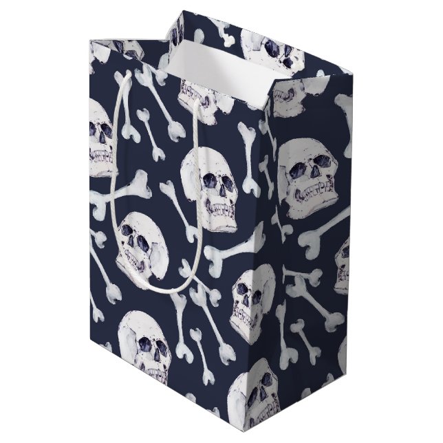Skulls Medium Gift Bag (Back Angled)