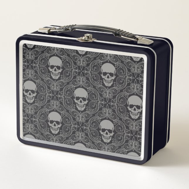 Skulls Metal Lunch Box (Front)