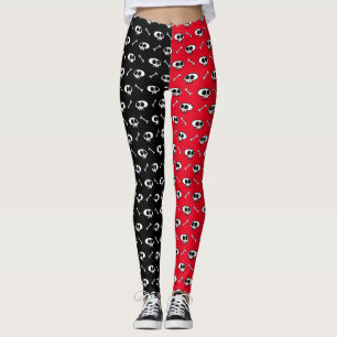 Skulls ‘n Bones (Black/Red) Leggings