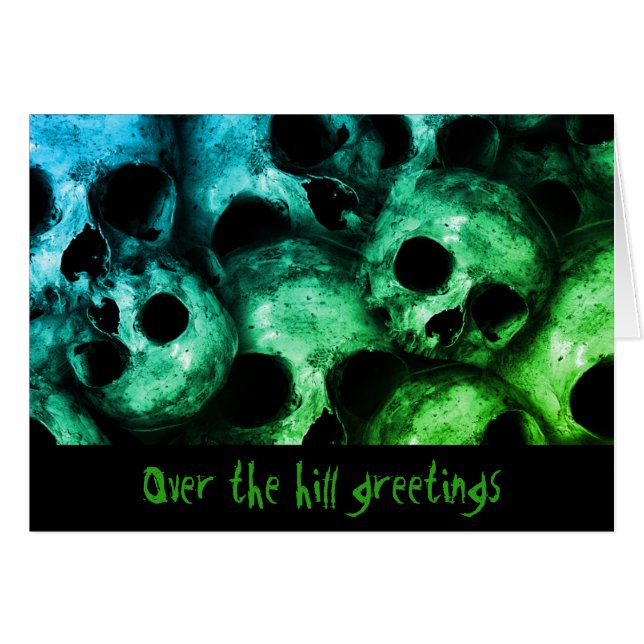 Skulls, Over the Hill Greeting Card (Front Horizontal)