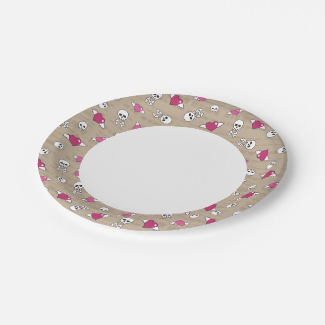 Skulls Paper Plate (Angled)