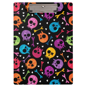 Skulls pattern 3 clipboard