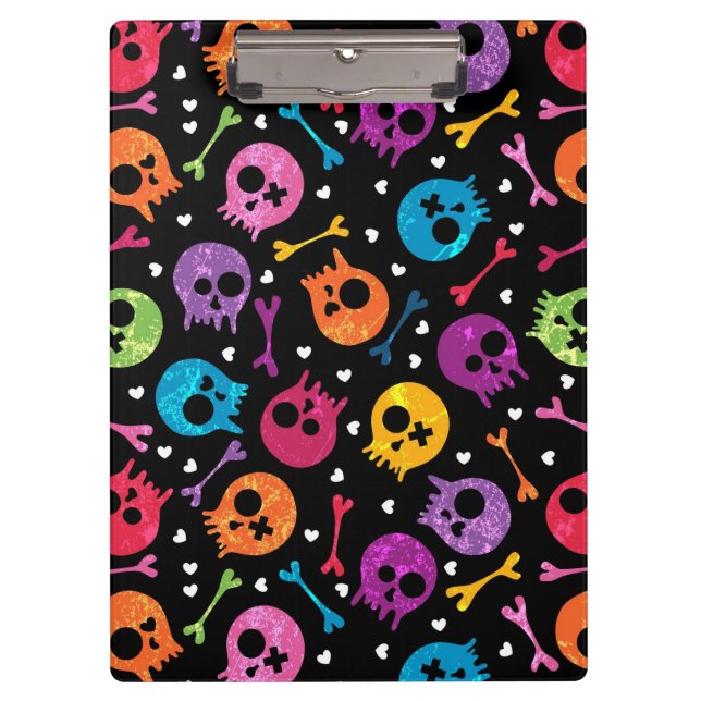 Skulls pattern 3 clipboard (Front)