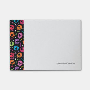 Skulls pattern 3 post-it notes