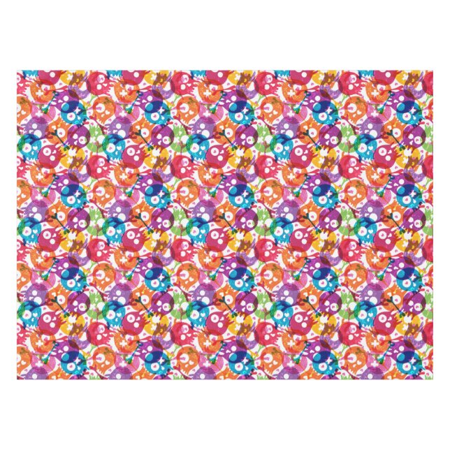 Skulls pattern 3 tablecloth (Front (Horizontal))