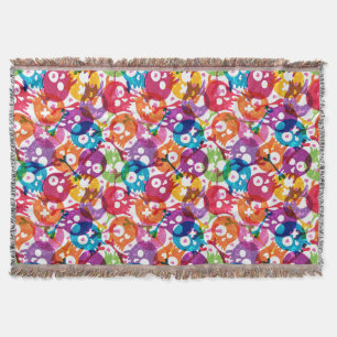 Skulls pattern 3 throw blanket