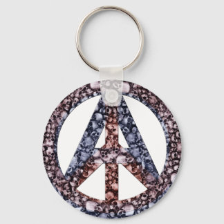 Skulls, Peace & Anarchy Key Ring