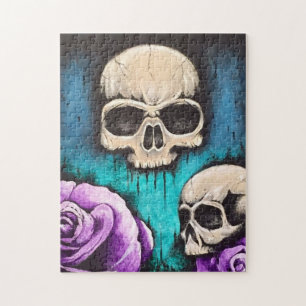 "Skulls & Roses" Art Puzzle