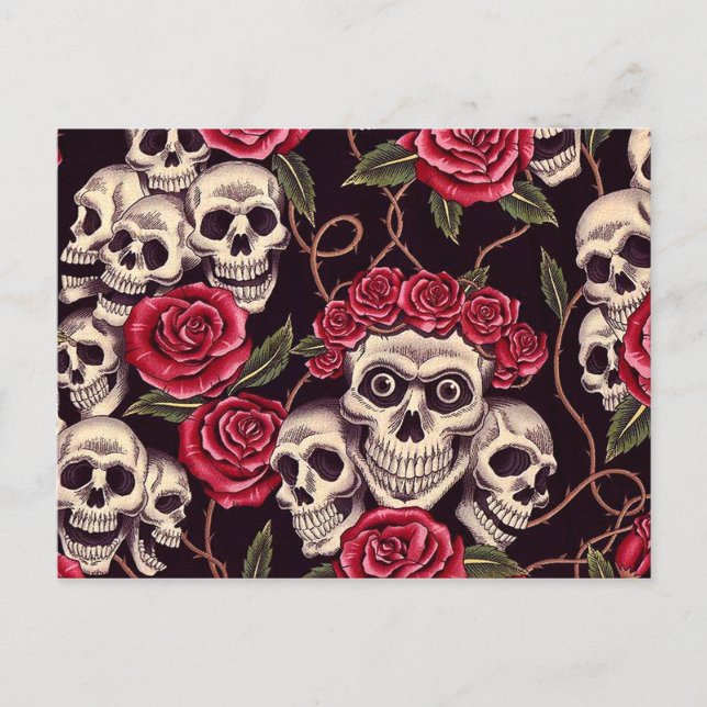 Skulls & Roses Postcard (Front)