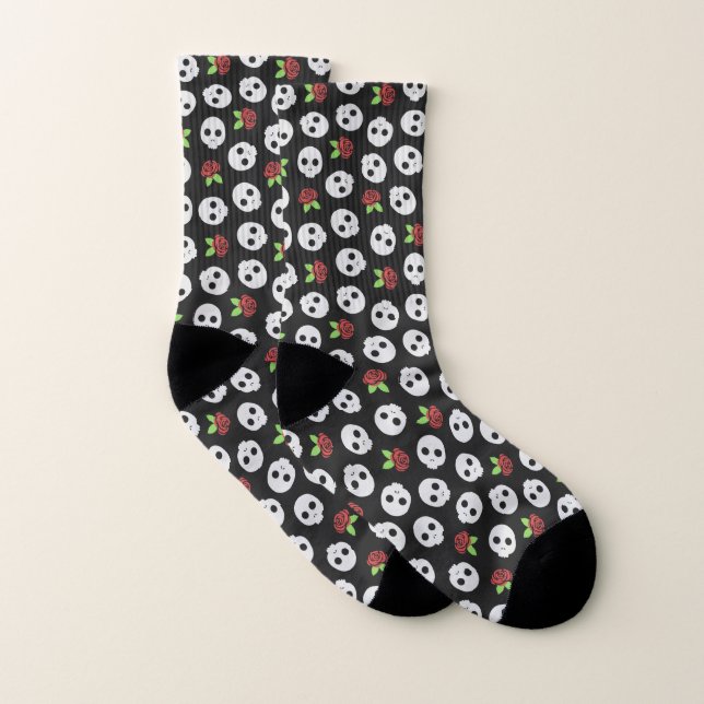 Skulls & Roses Socks (Pair)