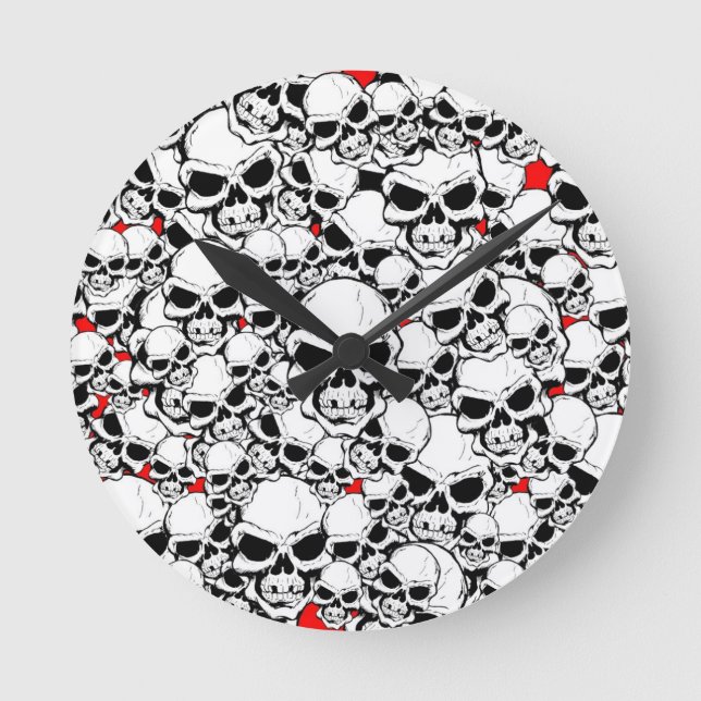 SKULLS ROUND CLOCK (Front)