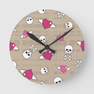Skulls Round Clock