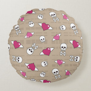 Skulls Round Cushion