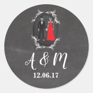 Skulls Rustic Vintage Skeletons Stickers Labels