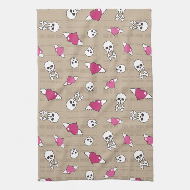 Skulls Tea Towel (Vertical)