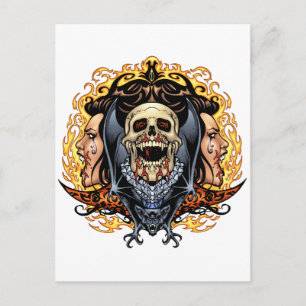 Skulls, Vampires and Bats customisable by Al Rio. Postcard
