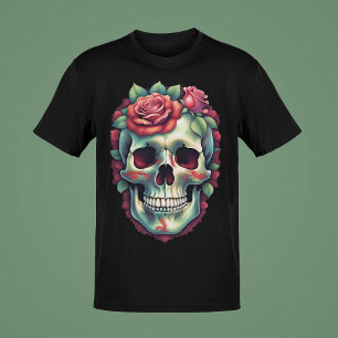 Skulls w/Snakes or Roses Colour Art Collection  T-Shirt