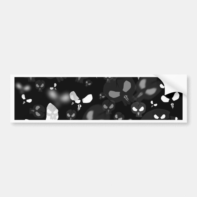 SKULLS WALLPAPER BUMPER STICKER (Front)