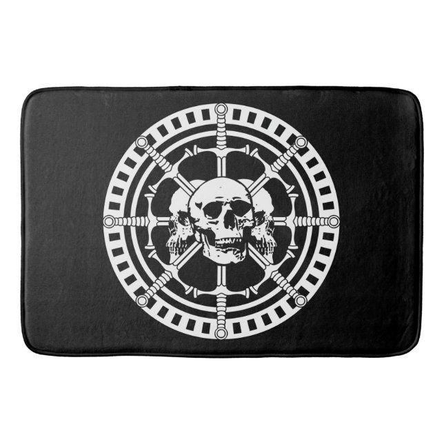 Skulls with Swords Bath Mat (Front)