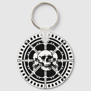 Skulls with Swords Key Ring