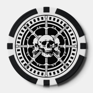 Skulls with Swords Poker Chips