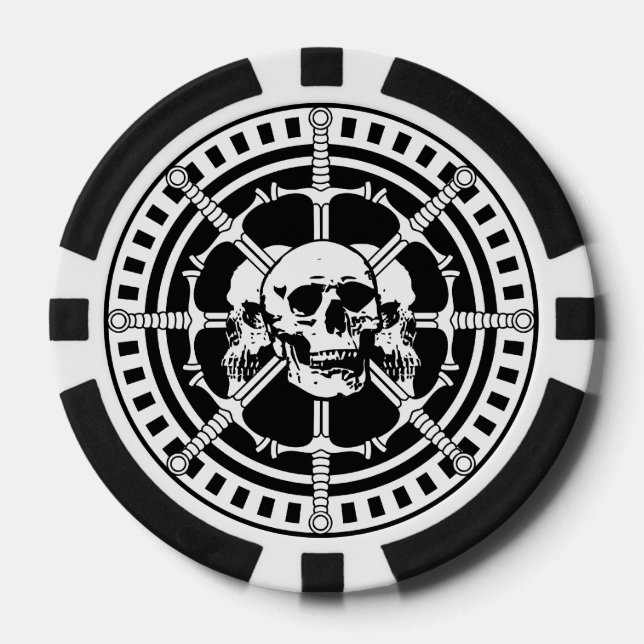 Skulls with Swords Poker Chips (Front)
