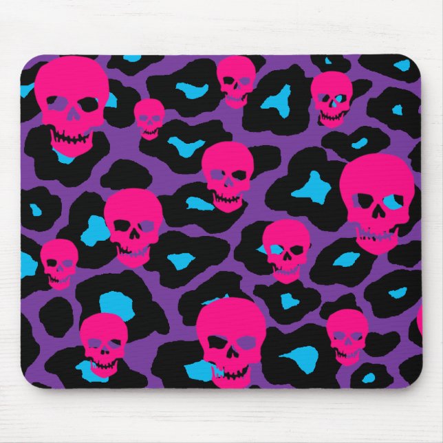 Skully Leopard Mouse Pad (Front)