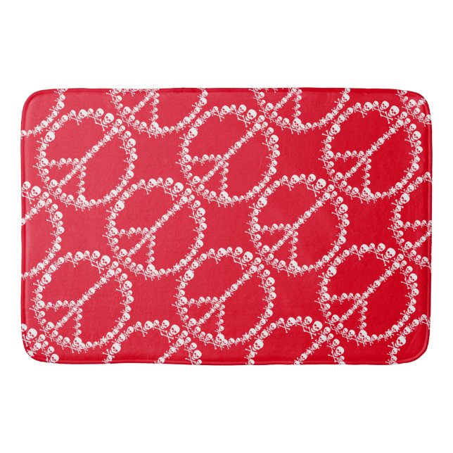 Skully Peace Bath Mat (Front)