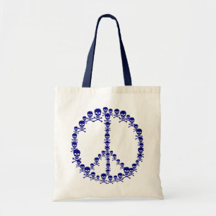 Skully Peace Sign Tote Bag