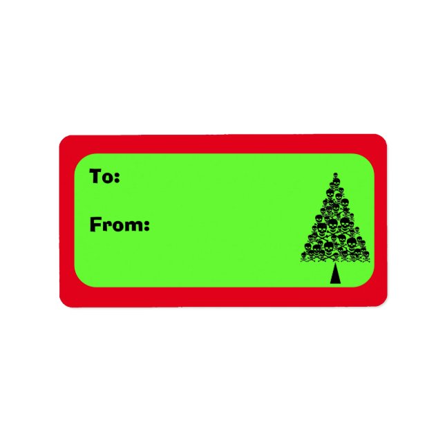 Skully Xmas Tree Label (Front)