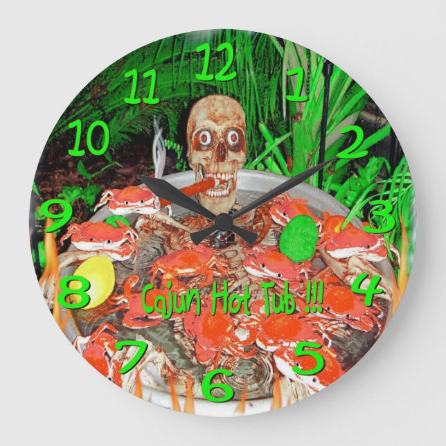 skully's cajun hot tub wall clock (Front)