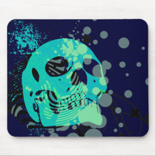 skullz. up with bubbles. mouse pad