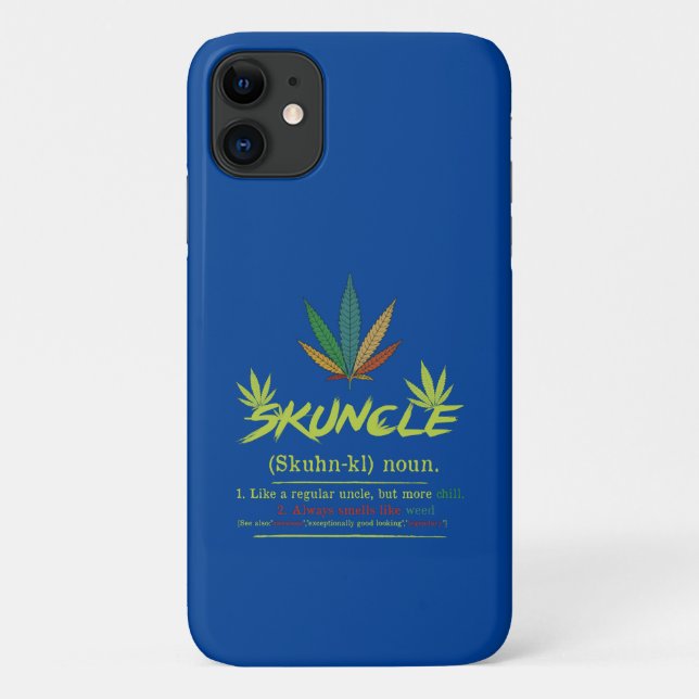 Skuncle Definition Weed Smoking Uncle Funny Stoner Case-Mate iPhone Case (Back)
