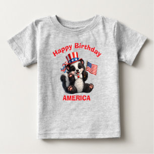 Skunk (5ab) Patriotic Kid T-Shirt